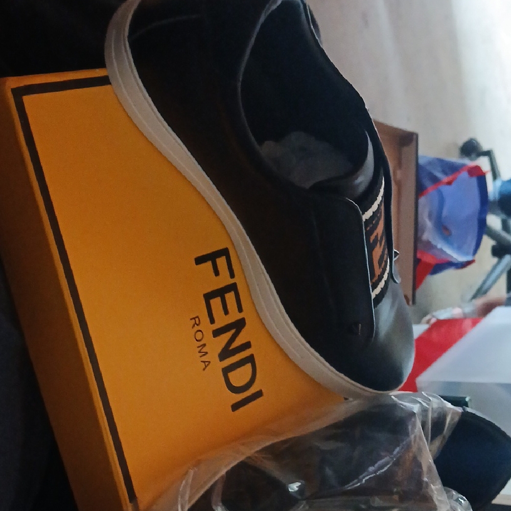 Fendi Black Low-Top Sneakers